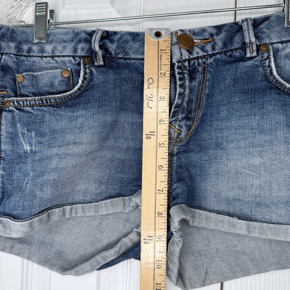 LTB Cuffed Denim Jean Shorts Womens Size M Medium Low Rise Distressed Blue - Picture 4 of 7